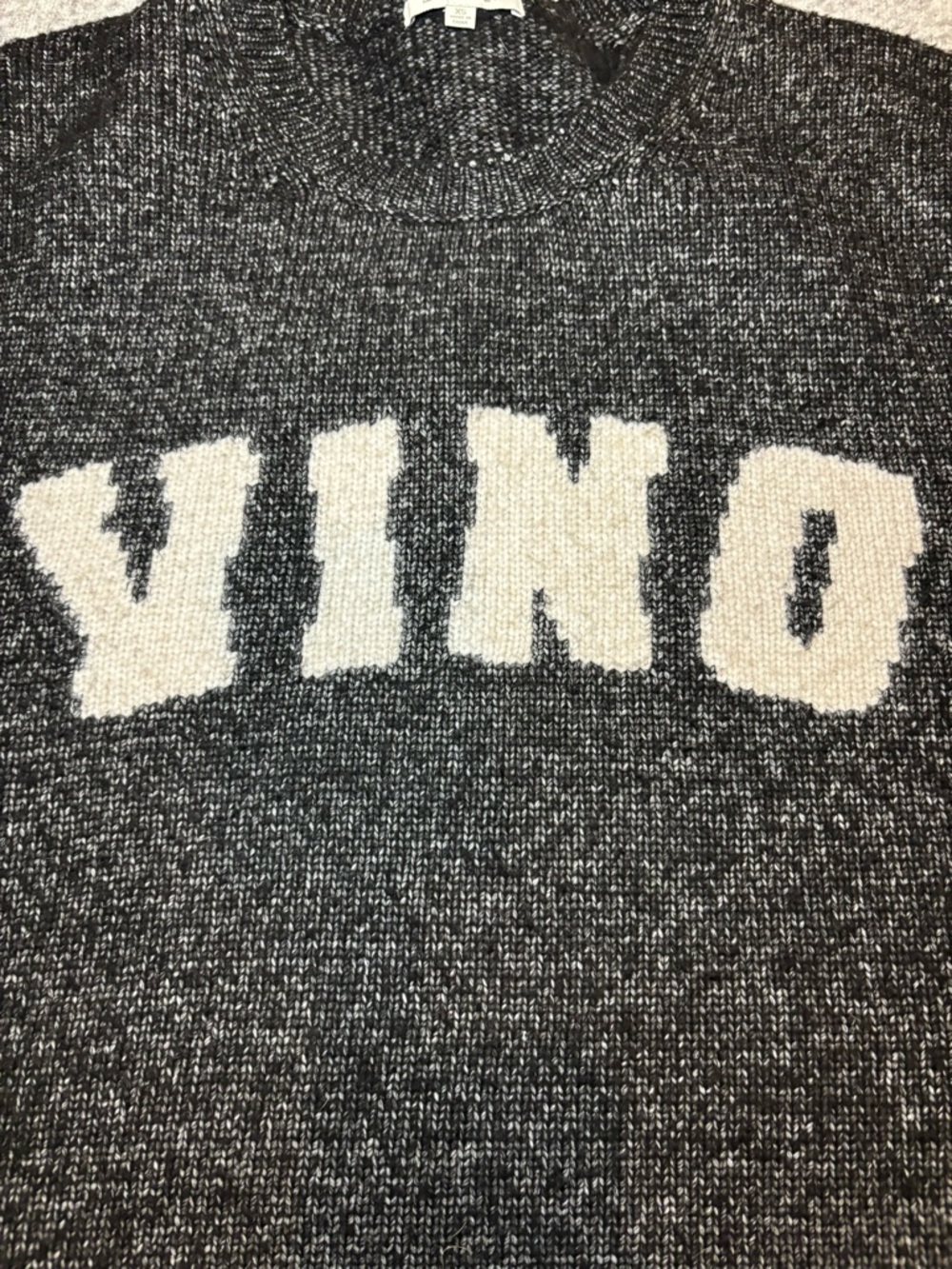 Z Supply Women’s XS Serene Vino Long Sleeve Sweater Heather Black Crewneck Cozy - Picture 4 of 9